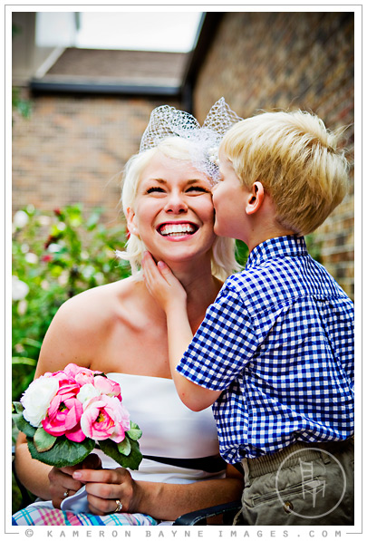 Kameron Bayne Images - Laura getting a kiss from a little boy