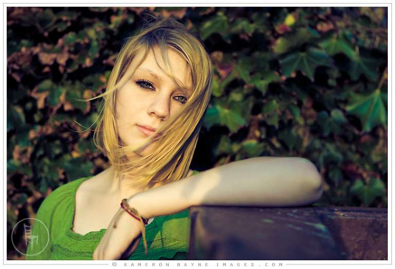 early morning sunlight glow kisses Megan while the wind catches a moment of fashion glorly