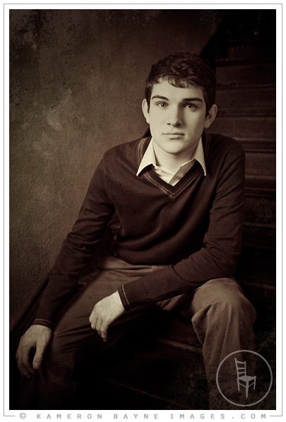 Kameron Bayne Images - Millard North Senior, Eddie - Old Time Portrait 1800's glass plate style senior picture