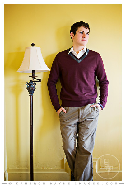 Kameron Bayne Images - Millard North High School Senior, Eddie - Yellow Wall and Lamp