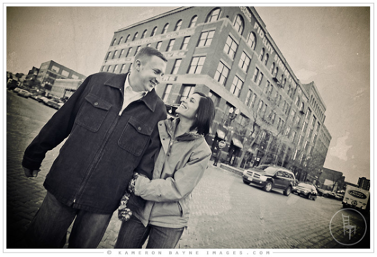 Kameron Bayne Images - Old Market Engagement; old time black and white