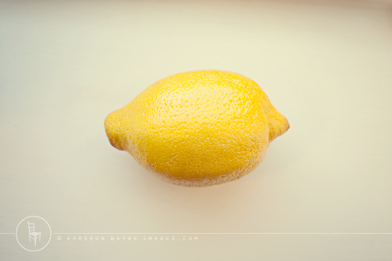 Kameron Bayne Images - personal art of a yellow lemon - a metaphor for our new baby