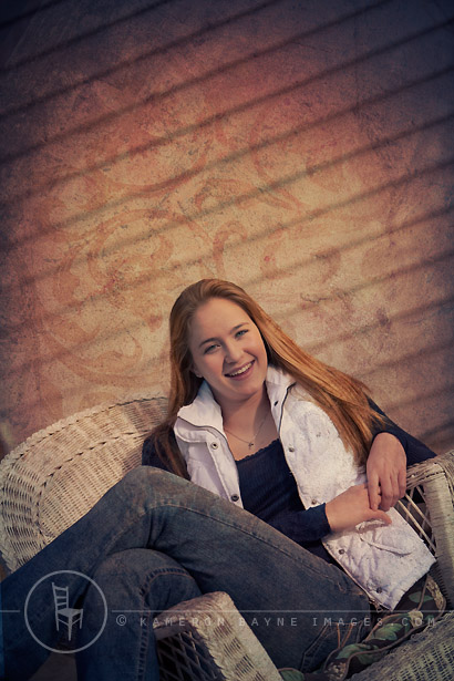 Kameron Bayne Images - Corrine, Senior Portrait, Sitting on the Porch