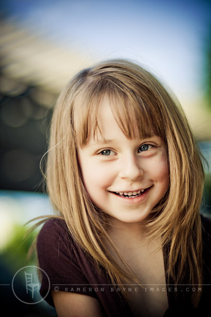 Adorable portrait of a 7-year-old girl
