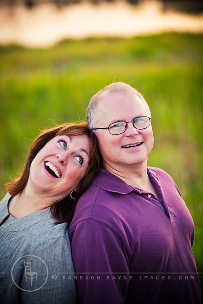 older couple still magically in love with each other playfully interacting with on another