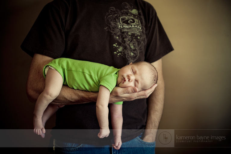Kameron Bayne Images - Sleeping Baby in Dad's Arms