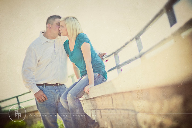 Kameron Bayne Images - Vintage Engagement Portrait of Josh and Emily