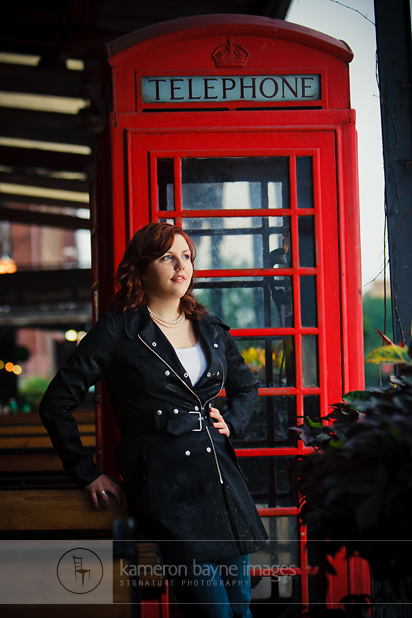Keaney Senior Portrait in Old Market of Omaha