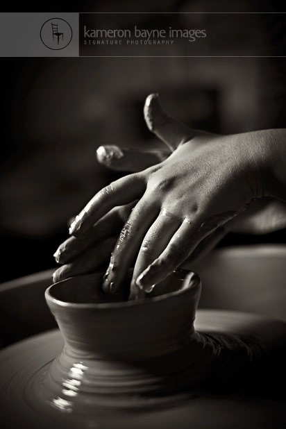 Artist of Clay, Hands on Potter's Wheel