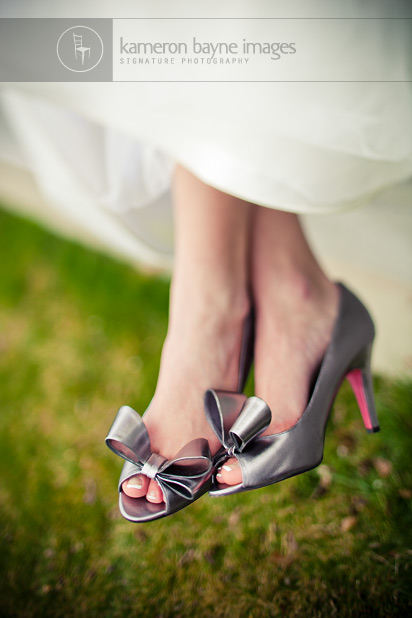 Allie's bridal shoes | Silver and Red Heals